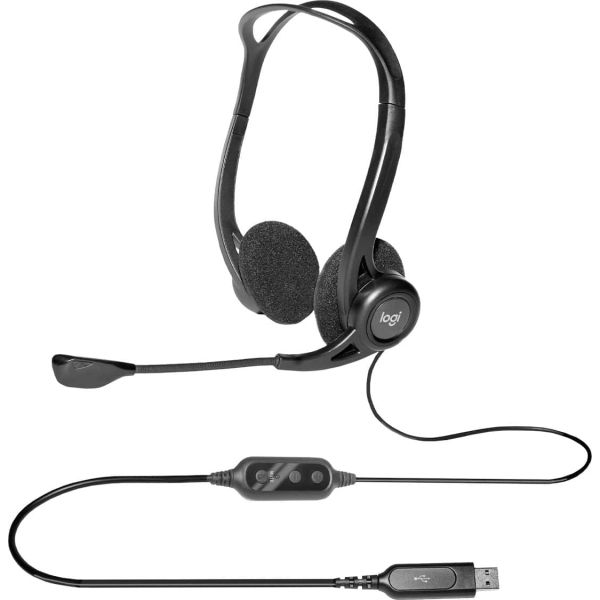 Logitech 960 Headset Bedraad Hoofdband Oproepen/muziek USB Type-A Zwart (981-000100)