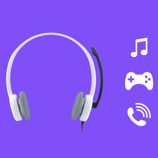 Logitech H150 Headset Bedraad Hoofdband Kantoor/callcenter Wit (981-000350)