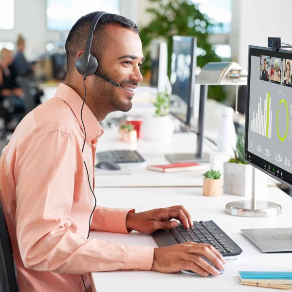 Logitech H340 USB Computer Headset Met digitale audio (981-000475)