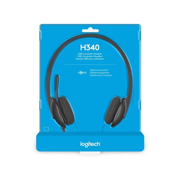Logitech H340 USB Computer Headset Met digitale audio (981-000475)