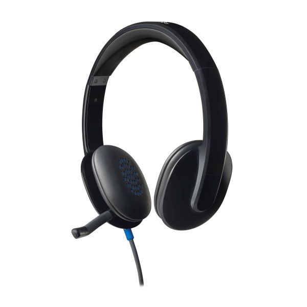 Logitech H540 USB Computer Headset Met high-definition geluid en knoppen op het oorstuk (981-000480)