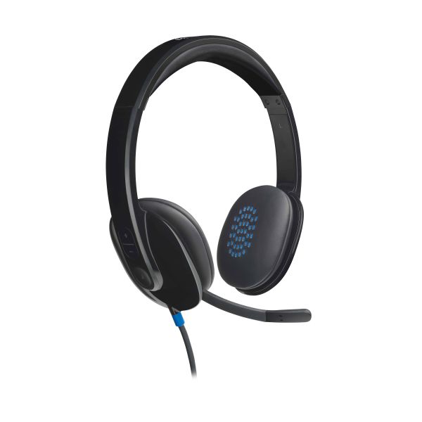 Logitech H540 USB Computer Headset Met high-definition geluid en knoppen op het oorstuk (981-000480)