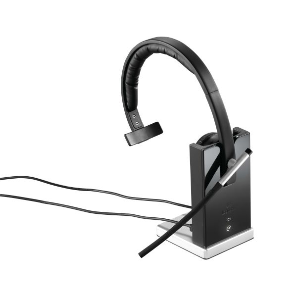 Logitech H820e Headset Draadloos Hoofdband Kantoor/callcenter Oplaadhouder Zwart (981-000512)