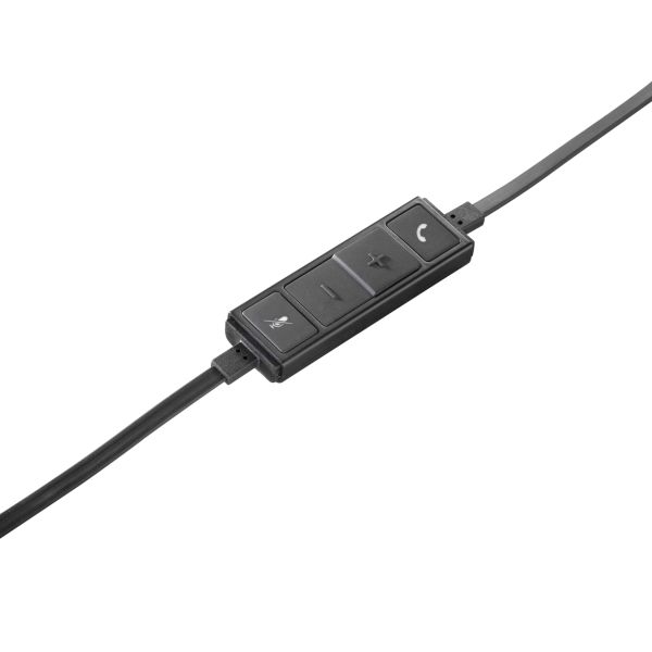 Logitech H650e Headset Bedraad Hoofdband Kantoor/callcenter USB Type-A Zwart, Zilver (981-000519)