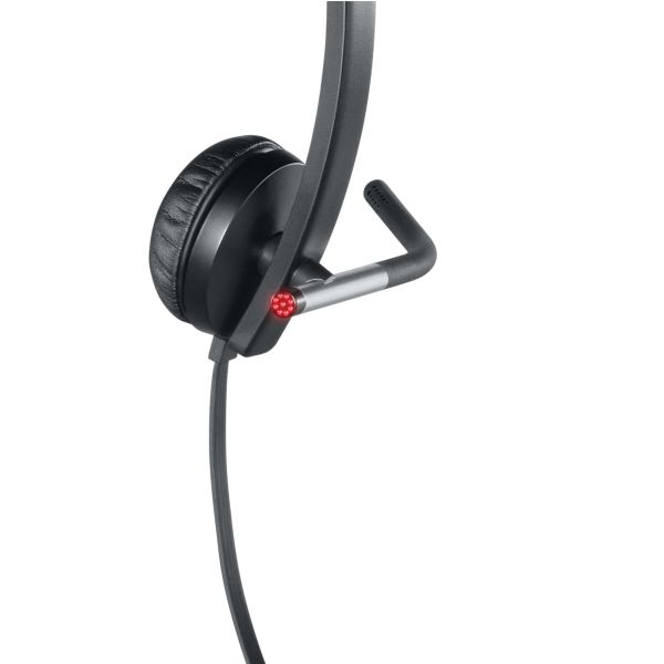 Logitech H650e Headset Bedraad Hoofdband Kantoor/callcenter USB Type-A Zwart, Zilver (981-000519)