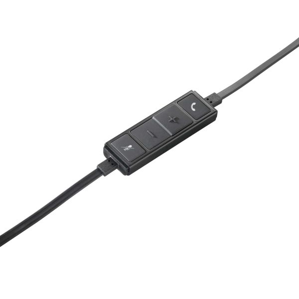 Logitech H650e Headset Bedraad Hoofdband Kantoor/callcenter USB Type-A Zwart, Zilver (981-000519)
