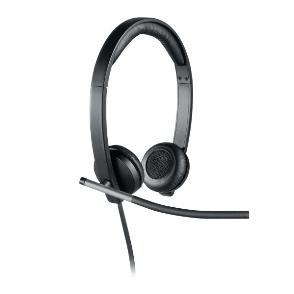 Logitech H650e Headset Bedraad Hoofdband Kantoor/callcenter USB Type-A Zwart, Zilver (981-000519)
