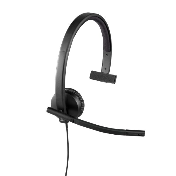 Logitech H570e Headset Bedraad Hoofdband Kantoor/callcenter USB Type-A Zwart (981-000571)