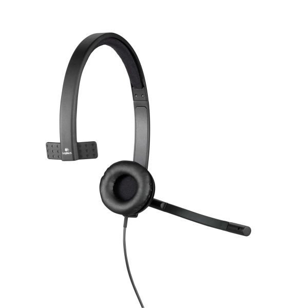 Logitech H570e Headset Bedraad Hoofdband Kantoor/callcenter USB Type-A Zwart (981-000571)