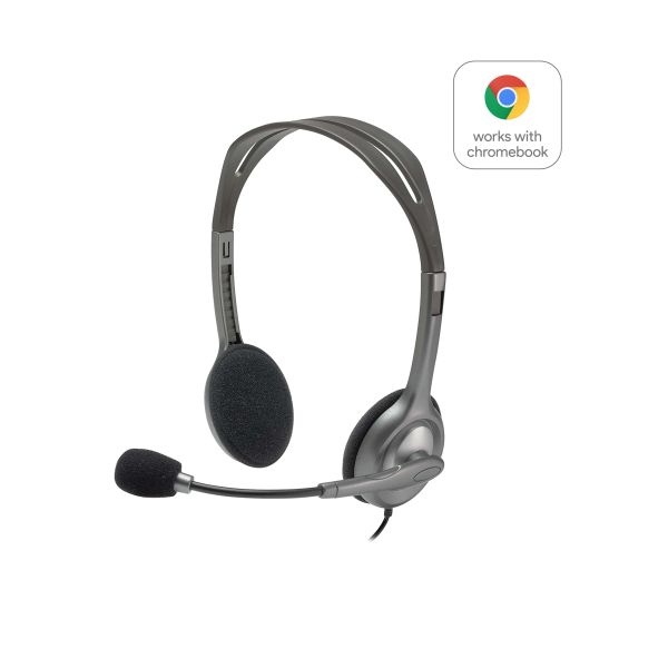 Logitech H111 Headset Bedraad Hoofdband Kantoor/callcenter Grijs (981-000593)