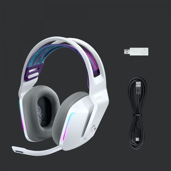 Logitech G733 LIGHTSPEED Wireless RGB Headset WHI (981-000883)