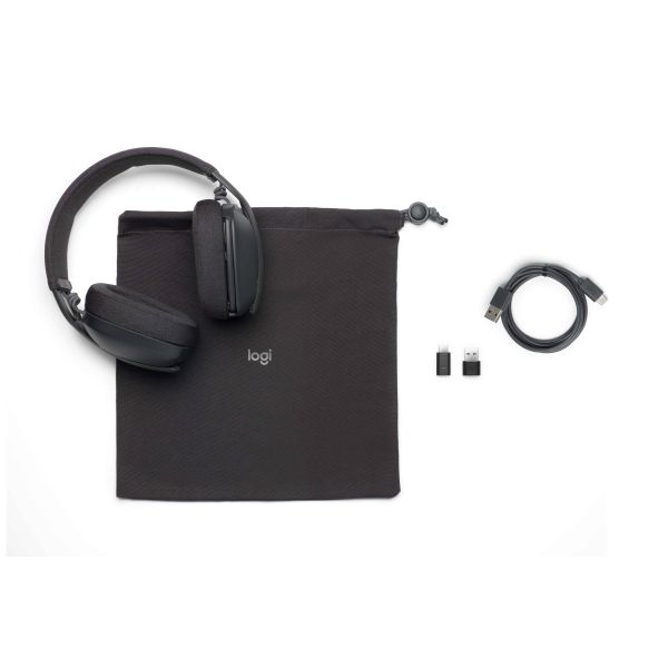 Logitech Zone Vibe Headset Draadloos Hoofdband Oproepen/muziek Bluetooth Grafiet (981-001199)