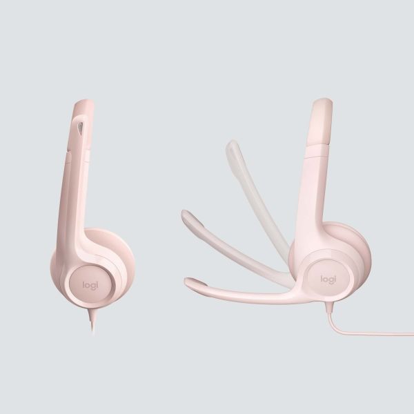 Logitech H390 Headset Bedraad Hoofdband Kantoor/callcenter USB Type-A Roze (981-001281)