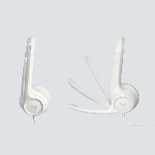 Logitech H390 Headset Bedraad Hoofdband Kantoor/callcenter USB Type-A Wit (981-001286)