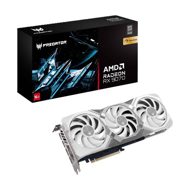 Acer Predator BiFrost Radeon RX 9070 OC 16GB White edition AMD GDDR6 (DP.Z4GWW.P02)