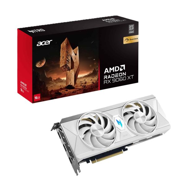 Acer Nitro Radeon RX 9060 XT OC 16GB White Edition AMD GDDR6 (DP.Z4KWW.P02)