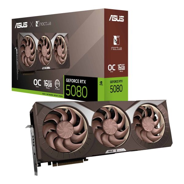 ASUS RTX5080-O16G-NOCTUA NVIDIA GeForce RTX 5080 16 GB GDDR7 (90YV0M32-M0NA00)  ASUS RTX5080-O16G-NOCTUA NVIDIA GeForce RTX 5080 16 GB GDDR7 (90YV0M32-M0NA00)