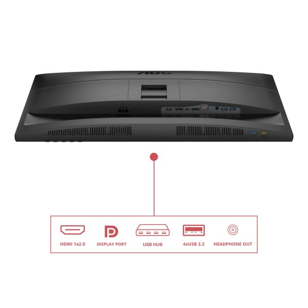 AOC E4 Q27E4CV computer monitor 68,6 cm (27") 2560 x 1440 Pixels Quad HD LED Zwart (Q27E4CV)