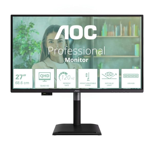 AOC Q27P4U computer monitor 68,6 cm (27") 2560 x 1440 Pixels Wide Quad HD Zwart (Q27P4U)