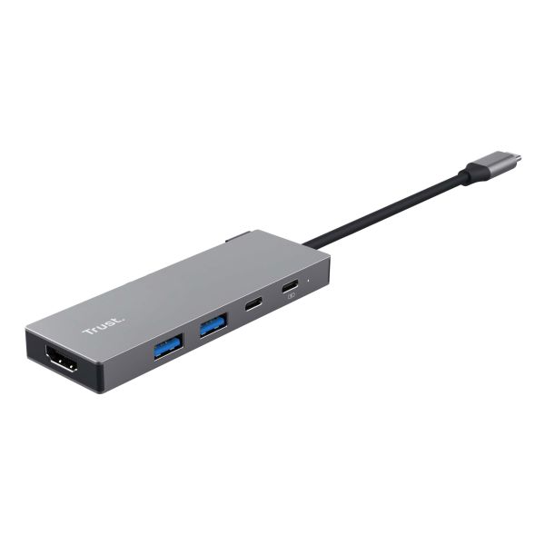 Trust 26062 interface hub USB Type-C Grijs (26062)  Trust 26062 interface hub USB Type-C Grijs (26062)