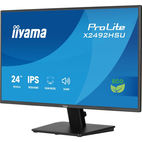 iiyama ProLite X2492HSU-B1 computer monitor 60,5 cm (23.8") 1920 x 1080 Pixels Full HD LED Zwart (X2492HSU-B1)