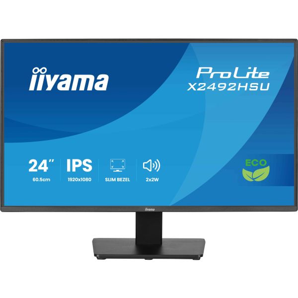 iiyama ProLite X2492HSU-B1 computer monitor 61 cm (24") 1920 x 1080 Pixels Full HD LED Zwart (X2492HSU-B1)