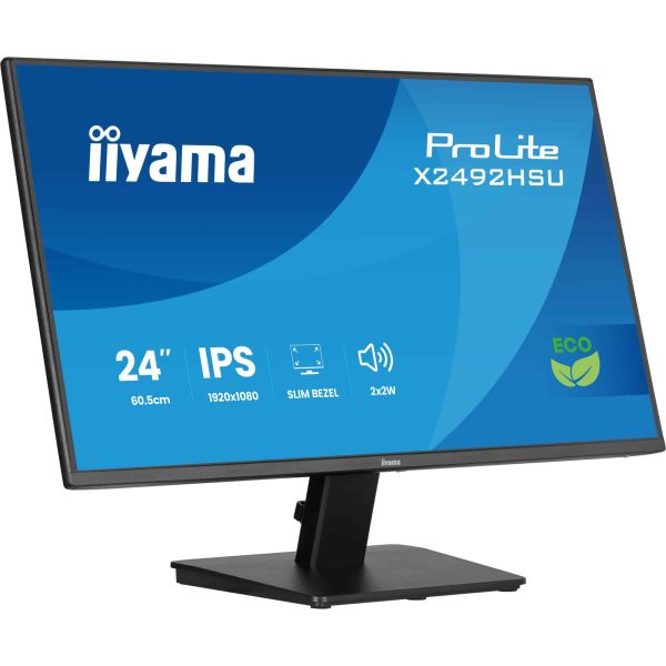 iiyama ProLite X2492HSU-B1 computer monitor 60,5 cm (23.8") 1920 x 1080 Pixels Full HD LED Zwart (X2492HSU-B1)