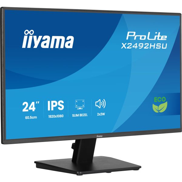 iiyama ProLite X2492HSU-B1 computer monitor 60,5 cm (23.8") 1920 x 1080 Pixels Full HD LED Zwart (X2492HSU-B1)