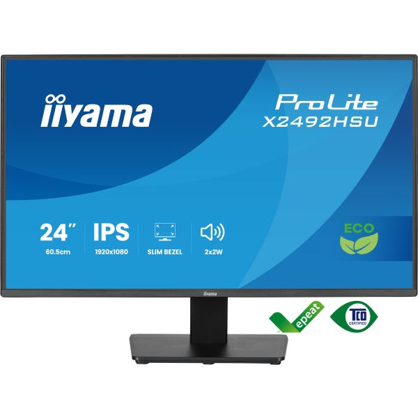 iiyama ProLite X2492HSU-B1 computer monitor 60,5 cm (23.8") 1920 x 1080 Pixels Full HD LED Zwart (X2492HSU-B1)