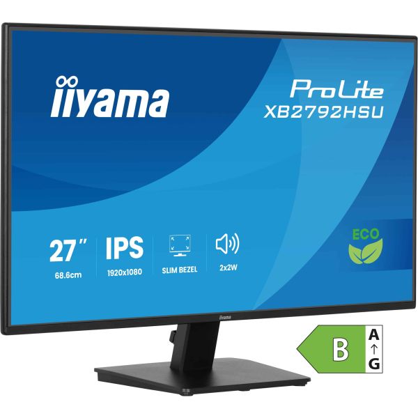 iiyama ProLite X2792HSU-B1 computer monitor 68,6 cm (27") 1920 x 1080 Pixels Full HD LED Zwart (X2792HSU-B1)