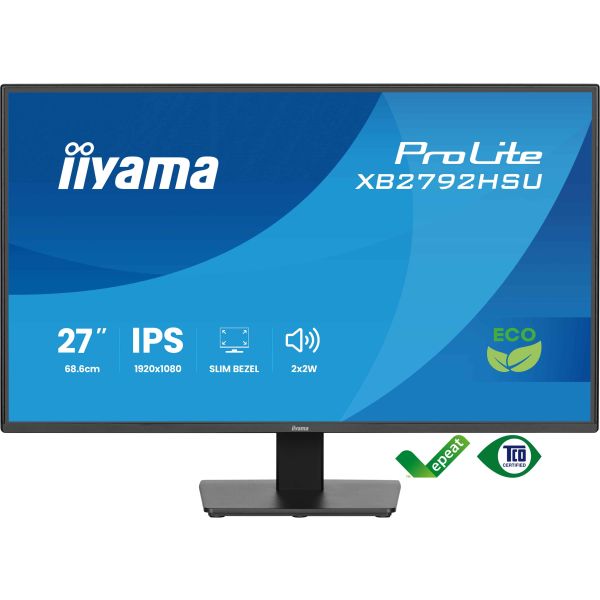 iiyama ProLite X2792HSU-B1 computer monitor 68,6 cm (27") 1920 x 1080 Pixels Full HD LED Zwart (X2792HSU-B1)