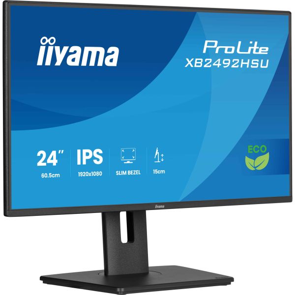 iiyama ProLite XB2492HSU-B1 computer monitor 61 cm (24") 1080 x 1920 Pixels Quad HD LED Zwart (XB2492HSU-B1) iiyama ProLite XB2492HSU-B1 computer monitor 61 cm (24") 1080 x 1920 Pixels Quad HD LED Zwart (XB2492HSU-B1)