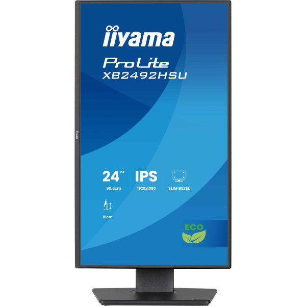 iiyama ProLite XB2492HSU-B1 computer monitor 61 cm (24") 1080 x 1920 Pixels Quad HD LED Zwart (XB2492HSU-B1)