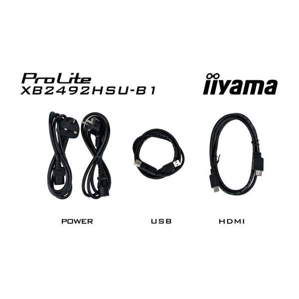 iiyama ProLite XB2492HSU-B1 computer monitor 61 cm (24") 1080 x 1920 Pixels Quad HD LED Zwart (XB2492HSU-B1)