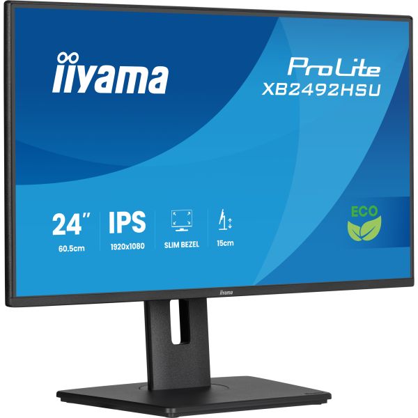 iiyama ProLite XB2492HSU-B1 computer monitor 60,5 cm (23.8") 1920 x 1080 Pixels Full HD LED Zwart (XB2492HSU-B1)