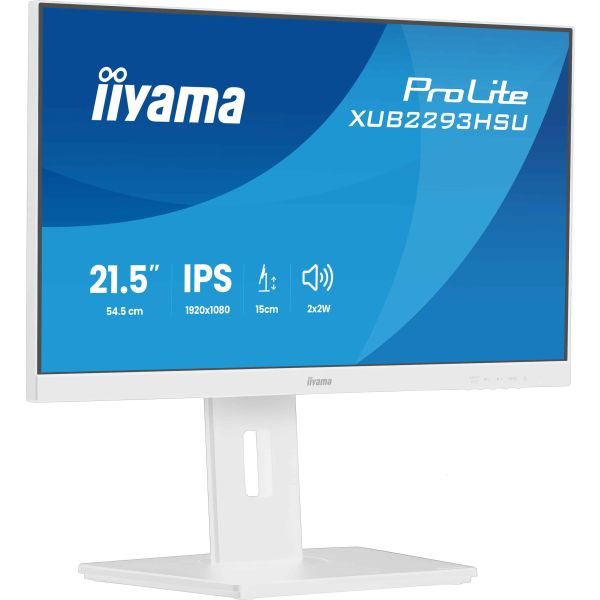 iiyama ProLite XUB2293HSU-W7 computer monitor 54,6 cm (21.5") 1920 x 1080 Pixels Full HD LED Wit (XUB2293HSU-W7)