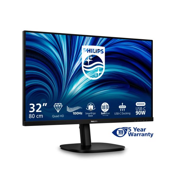 Philips 32B2U3601/00 computer monitor 80 cm (31.5") 2560 x 1440 Pixels Quad HD LCD Zwart (32B2U3601/00)
