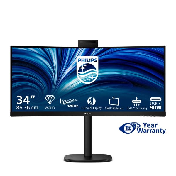 Philips 3000 series 34B2U3600CH/00 computer monitor 86,4 cm (34") 3440 x 1440 Pixels Wide Quad HD LCD Zwart (34B2U3600CH/00)