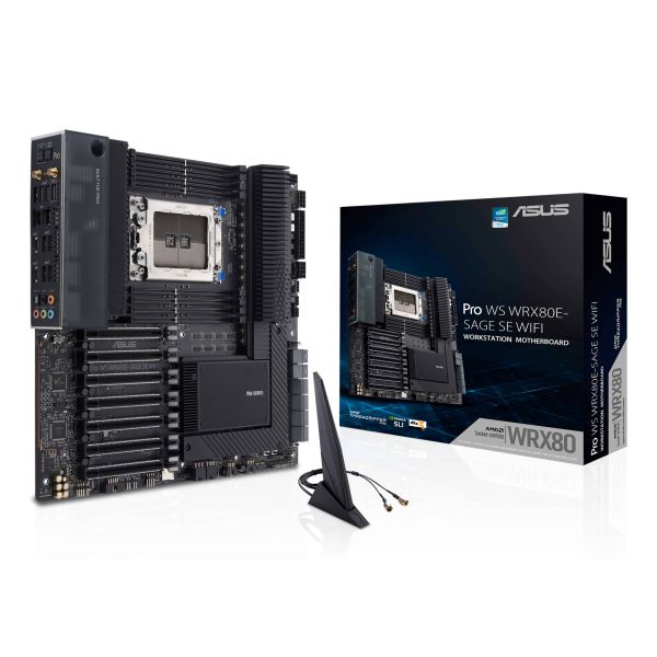ASUS Pro WS WRX80E-SAGE SE WIFI II AMD WRX80 Socket sWRX8 Verlengd ATX (90MB1E60-M0EAY0) ASUS Pro WS WRX80E-SAGE SE WIFI II AMD WRX80 Socket sWRX8 Verlengd ATX (90MB1E60-M0EAY0)