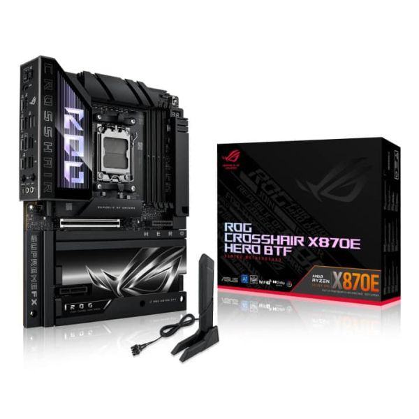 ASUS ROG CROSSHAIR X870E HERO BTF AMD X870E Socket AM5 ATX (90MB1MX0-M0EAY0)  ASUS ROG CROSSHAIR X870E HERO BTF AMD X870E Socket AM5 ATX (90MB1MX0-M0EAY0)