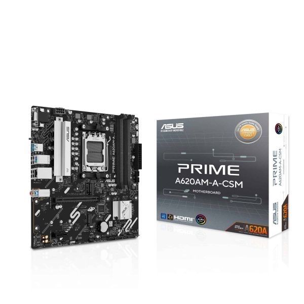 ASUS PRIME A620AM-A-CSM AMD A620A Socket AM5 micro ATX (90MB1MY0-M0EAYC)  ASUS PRIME A620AM-A-CSM AMD A620A Socket AM5 micro ATX (90MB1MY0-M0EAYC)