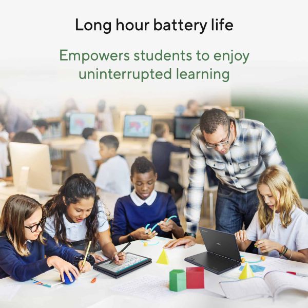 ASUS Chromebook CR11 CR1104CTA-N00154 Intel® N N150 29,5 cm (11.6") HD 4 GB LPDDR5-SDRAM 64 GB eMMC Wi-Fi 6 (802.11ax) ChromeOS US International Grijs (90NX08X1-M00510)