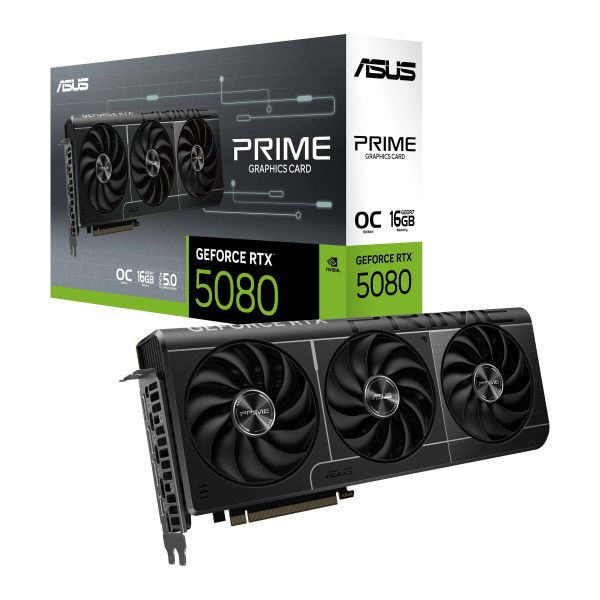 ASUS Prime -RTX5080-O16G NVIDIA GeForce RTX 5080 16 GB GDDR7 (90YV0LX0-M0NA00) ASUS Prime -RTX5080-O16G NVIDIA GeForce RTX 5080 16 GB GDDR7 (90YV0LX0-M0NA00)