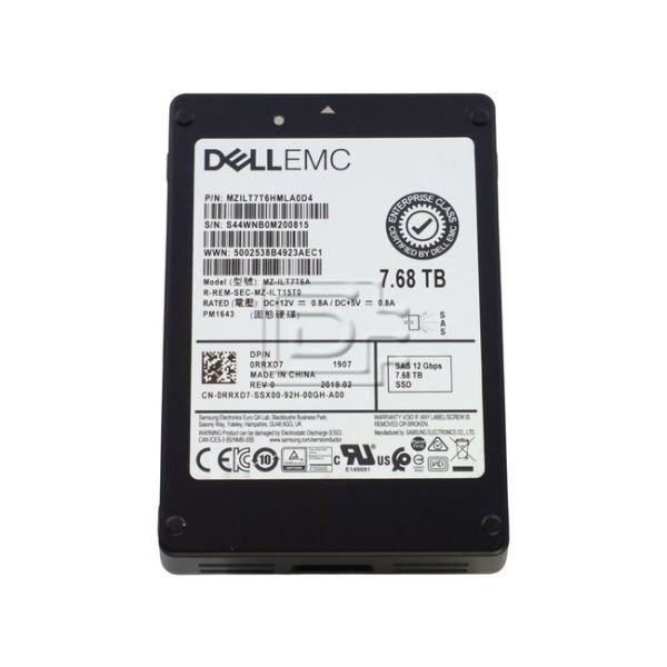 Dell 7.68TB SSD 2.5 SAS 12G RI (MZ-ILT7T6C-RFB)