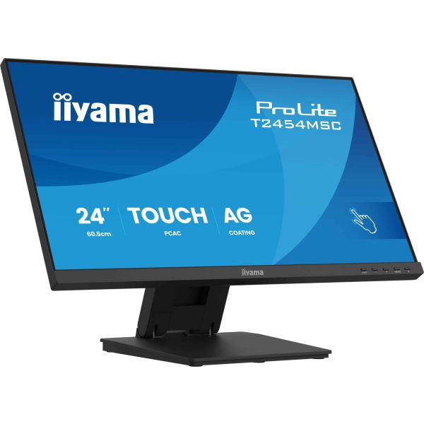 iiyama ProLite T2454MSC-B3AG computer monitor 60,5 cm (23.8") 1920 x 1080 Pixels Full HD LED Touchscreen Multi-gebruiker Zwart (T2454MSC-B3AG) iiyama ProLite T2454MSC-B3AG computer monitor 60,5 cm (23.8") 1920 x 1080 Pixels Full HD LED Touchscreen Multi-gebruiker Zwart (T2454MSC-B3AG)