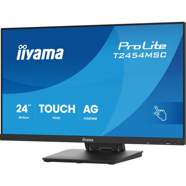 iiyama ProLite T2454MSC-B3AG computer monitor 60,5 cm (23.8") 1920 x 1080 Pixels Full HD LED Touchscreen Multi-gebruiker Zwart (T2454MSC-B3AG)