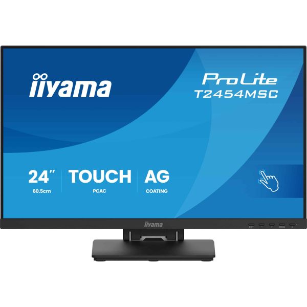 iiyama ProLite T2454MSC-B3AG computer monitor 60,5 cm (23.8") 1920 x 1080 Pixels Full HD LED Touchscreen Multi-gebruiker Zwart (T2454MSC-B3AG)