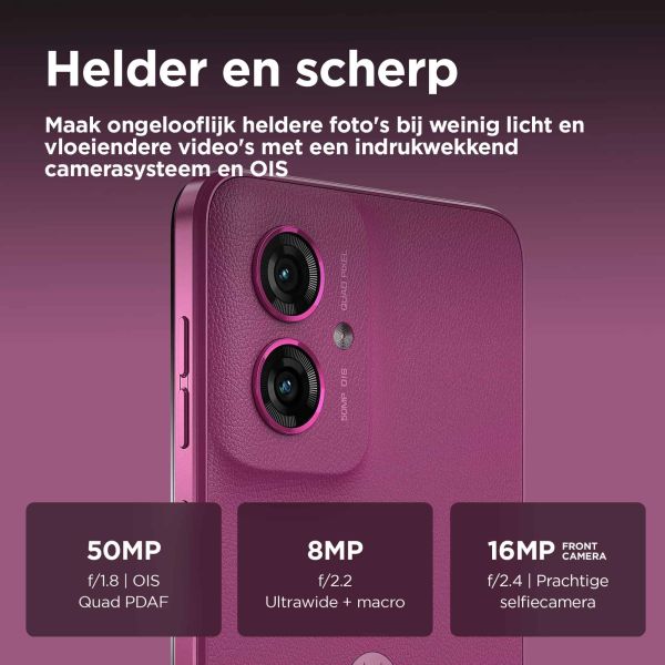 Motorola moto g55 5G 16,5 cm (6.49") Dual SIM Android 14 USB Type-C 8 GB 256 GB 5000 mAh Paars (PB5U0005SE) Motorola moto g55 5G 16,5 cm (6.49") Dual SIM Android 14 USB Type-C 8 GB 256 GB 5000 mAh Paars (PB5U0005SE)