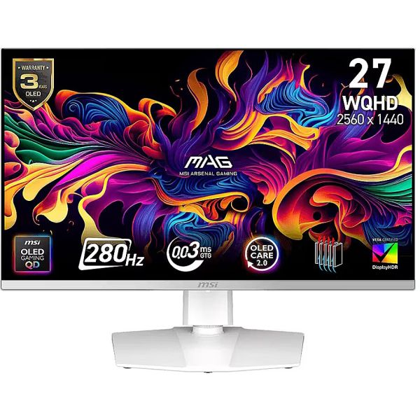 MSI MAG 272QPWDE X28 QHD QD-OLED Gaming Monitor 280Hz (9S6-3CD79A-041)