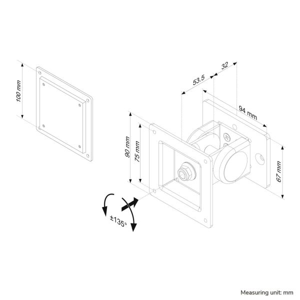 Neomounts FPMA-DTBW100 Toolbar monitorbeugel 10-30" - kantelen en roteren (FPMA-DTBW100)  Neomounts FPMA-DTBW100 Toolbar monitorbeugel 10-30" - kantelen en roteren (FPMA-DTBW100)